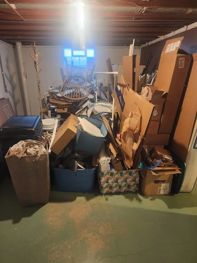 Roll-off dumpster container at job site for Construction Dumpster Rental in Croton